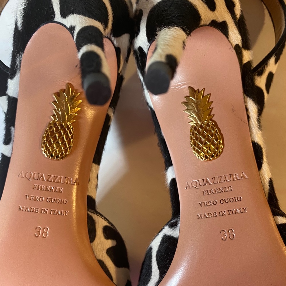 Aquazzura black/white calf hair shoes - Picture 5 of 6